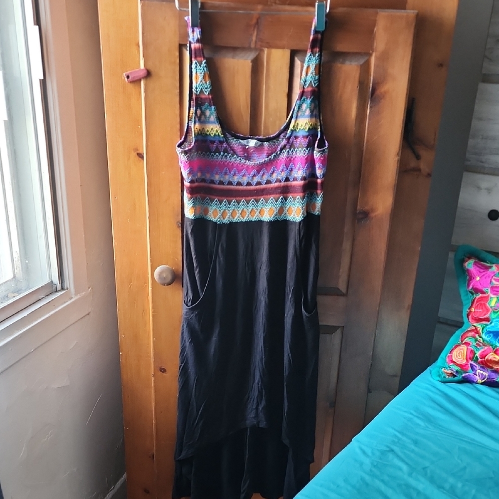 Buffalo David Bitton Colorful High Low Dress
